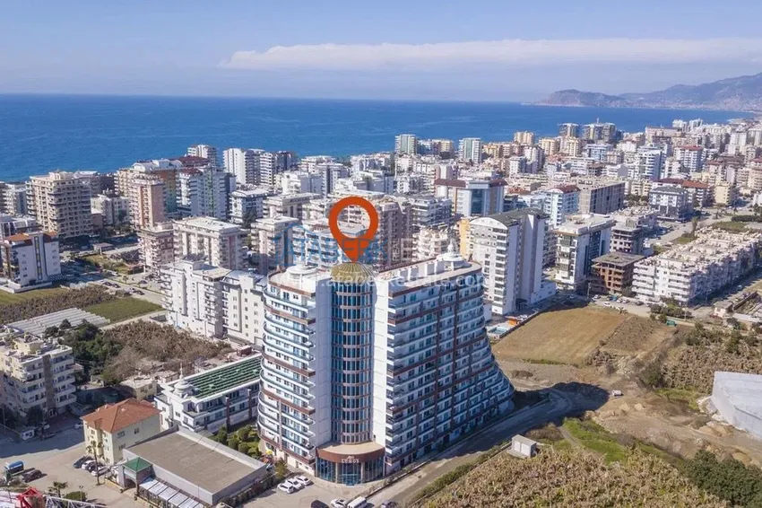 Двухуровневая квартира с мебелью в Алании, Махмутлар в комплексе люкс- класса 1