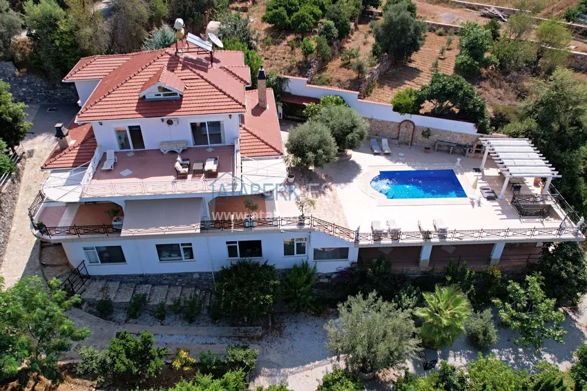 Великолепная частная вилла с панорамным видом и гостевым бунгало в Кестеле, Алания 3 