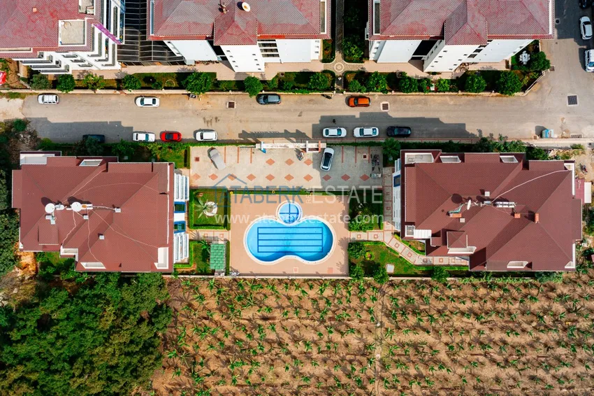 Двухкомнатная квартира под ключ с видом на горы в Алании, район Кестель 6