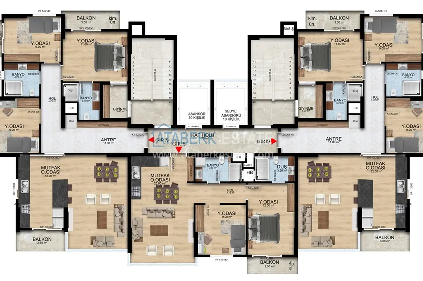 Купить дешево Инвестиционная недвижимость на этапе строительства в Мерсине, район Мезитли 1 