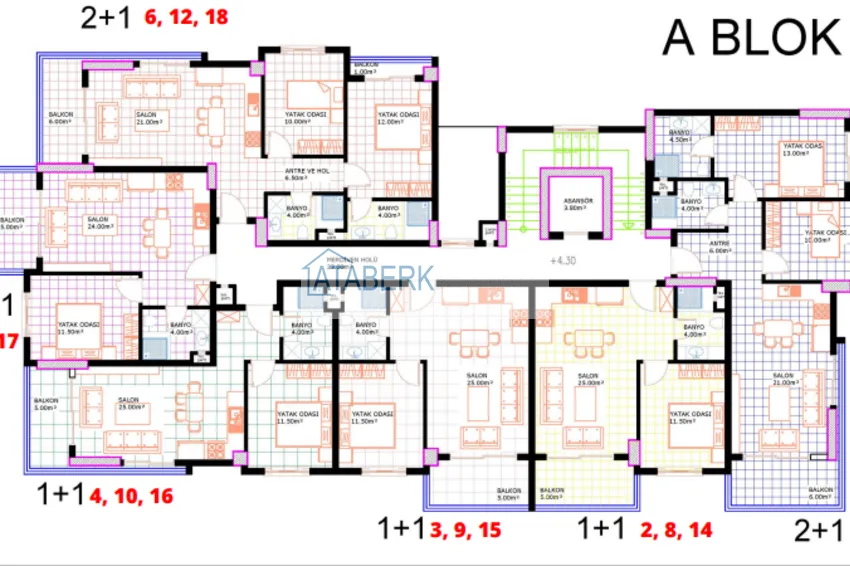 Купить дешево Двухкомнатная квартира от инвестора в районе Оба, Алания 1 