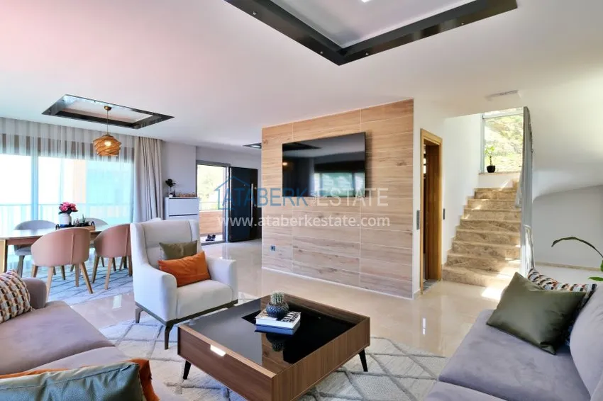 Приобрести Четырехэтажная вилла класса-люкс «под ключ» в Алании – горный район Бекташ 3 