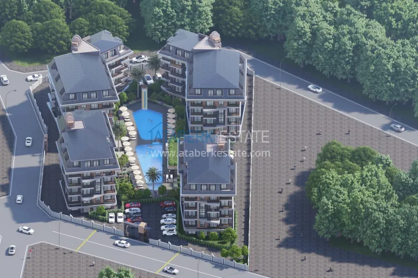 Двухкомнатная квартира от инвестора в районе Оба, Алания 4 