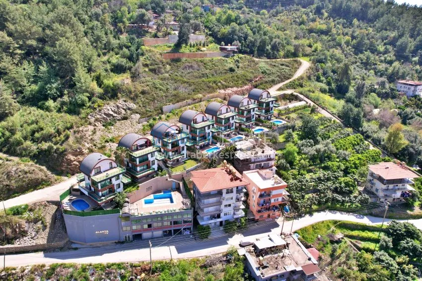 Четырехэтажная вилла класса-люкс «под ключ» в Алании – горный район Бекташ 5 