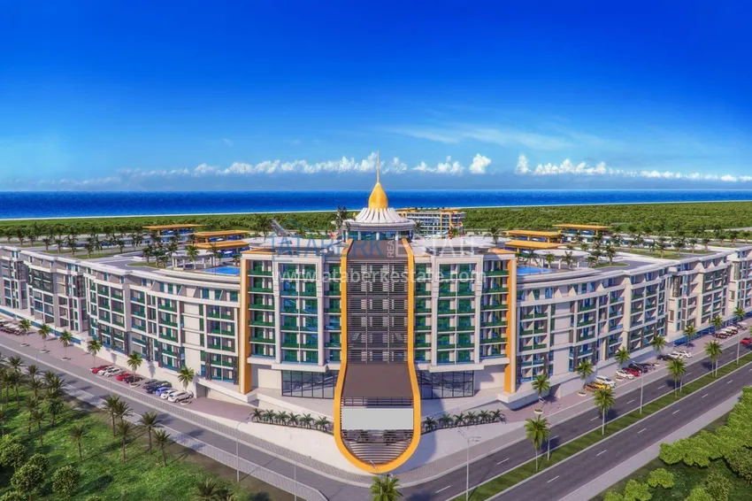 Просторная двухкомнатная квартира 89 м2 в элитном комплекс-отеле – Алания, район Тюрклер 3 