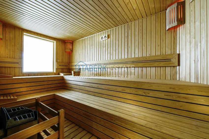 Трехкомнатная квартира с мебелью и панорамным видом в районе Джикджилли Алания 23 