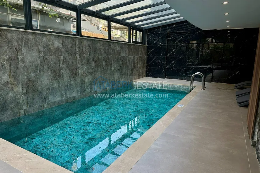 Двухкомнатная квартира в современном комплексе – центр Алании, р-н пляжа Клеопатра 10 