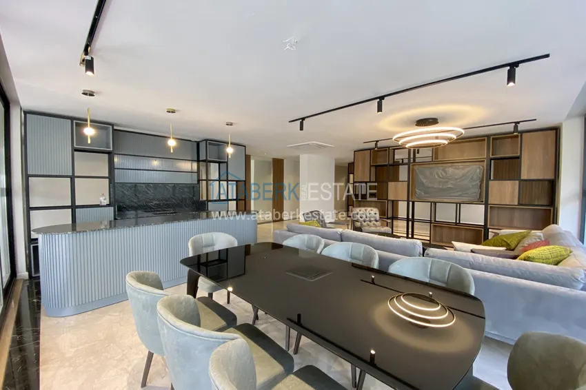 Двухкомнатная квартира в современном комплексе – центр Алании, р-н пляжа Клеопатра 13 