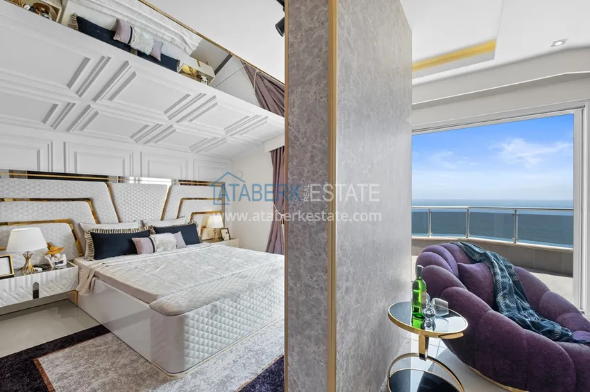 Приобрести Роскошный дуплекс 4+1 с панорамным видом на море – Конаклы, Алания 24 