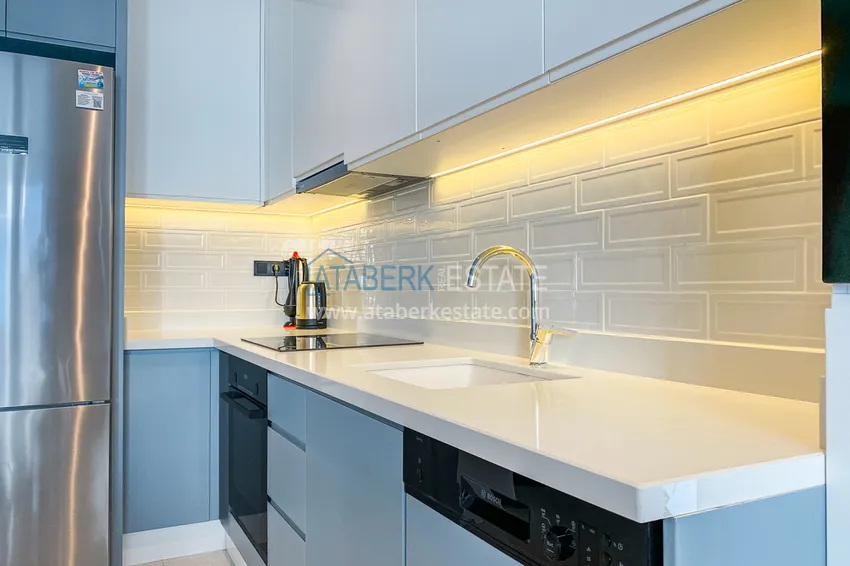 Приобрести Двухкомнатная квартира в современном комплексе – центр Алании, р-н пляжа Клеопатра 5 