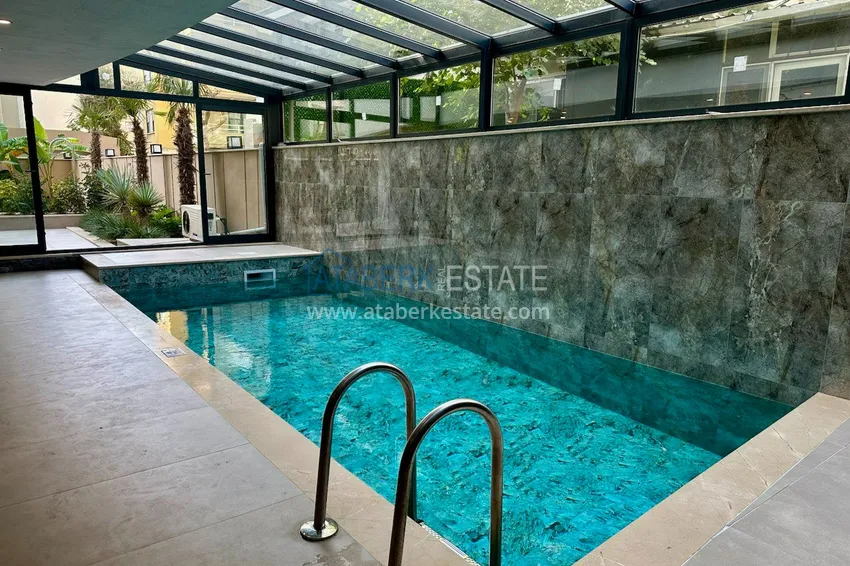 Двухкомнатная квартира в современном комплексе – центр Алании, р-н пляжа Клеопатра 9 