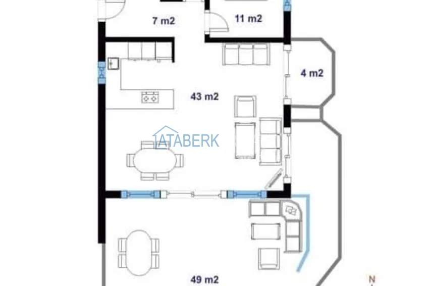 Купить дешево Роскошный дуплекс 4+1 с панорамным видом на море – Конаклы, Алания 2 