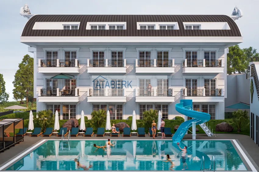 Новый архитектурный шедевр на побережье Алании, район Тюрклер – инвестиционный проект с виллами и апартаментами 12