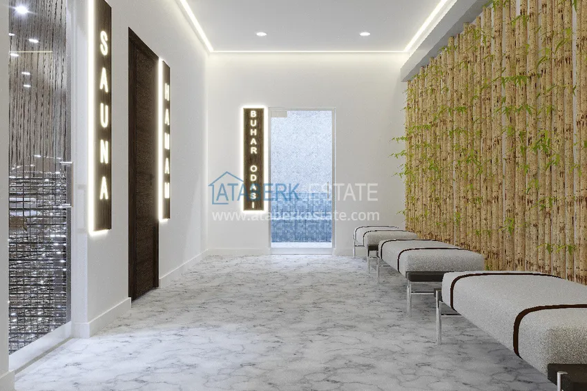 Новый архитектурный шедевр на побережье Алании, район Тюрклер – инвестиционный проект с виллами и апартаментами 31