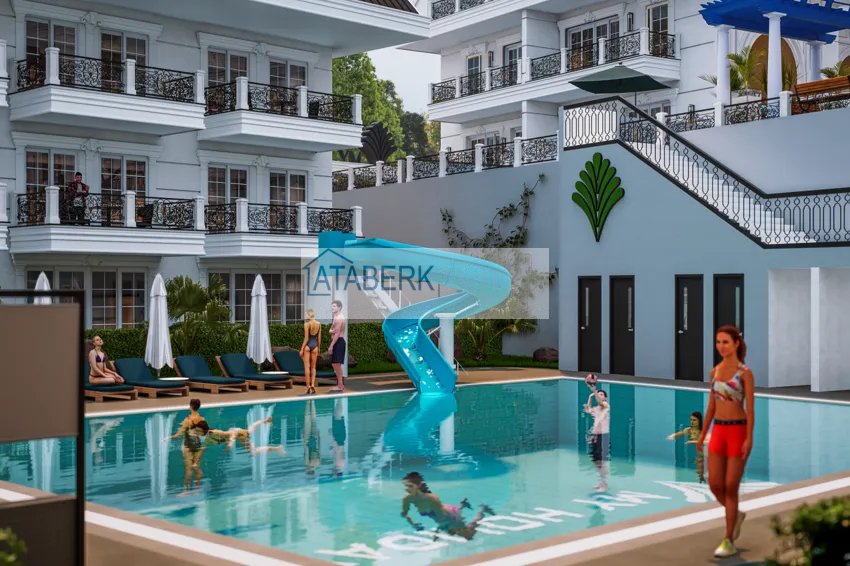 Новый архитектурный шедевр на побережье Алании, район Тюрклер – инвестиционный проект с виллами и апартаментами 13