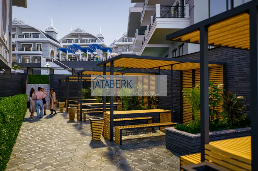 Новый архитектурный шедевр на побережье Алании, район Тюрклер – инвестиционный проект с виллами и апартаментами 15