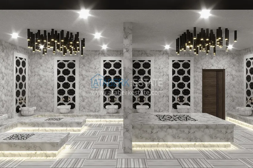 Новый архитектурный шедевр на побережье Алании, район Тюрклер – инвестиционный проект с виллами и апартаментами 34