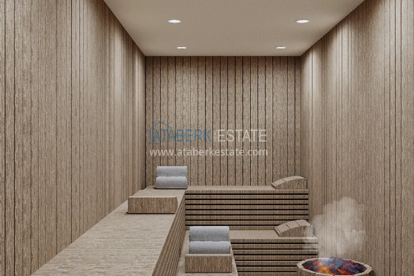 Новый архитектурный шедевр на побережье Алании, район Тюрклер – инвестиционный проект с виллами и апартаментами 37