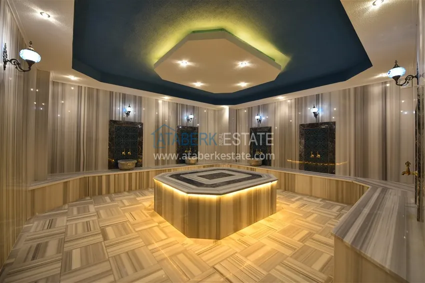 Меблированный садовый дуплекс 2+1 в комплексе с инфраструктурой, Каргыджак 17