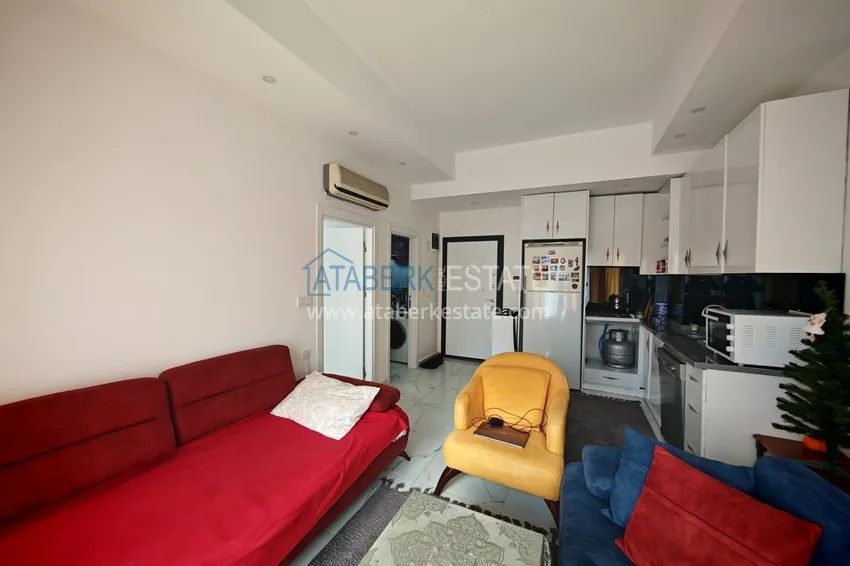 Приобрести Квартира 1+1 с мебелью и участком земли в жилом комплексе - Алания, район Авсаллар 7