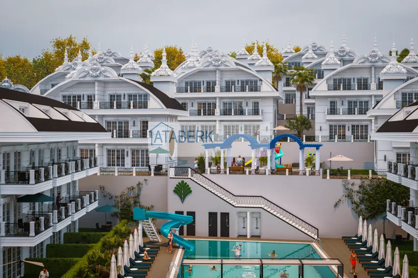 Новый архитектурный шедевр на побережье Алании, район Тюрклер – инвестиционный проект с виллами и апартаментами 10