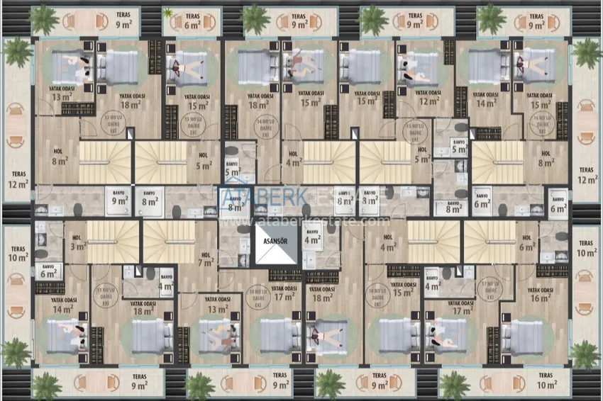 Купить дешево Новый архитектурный шедевр на побережье Алании, район Тюрклер – инвестиционный проект с виллами и апартаментами 3
