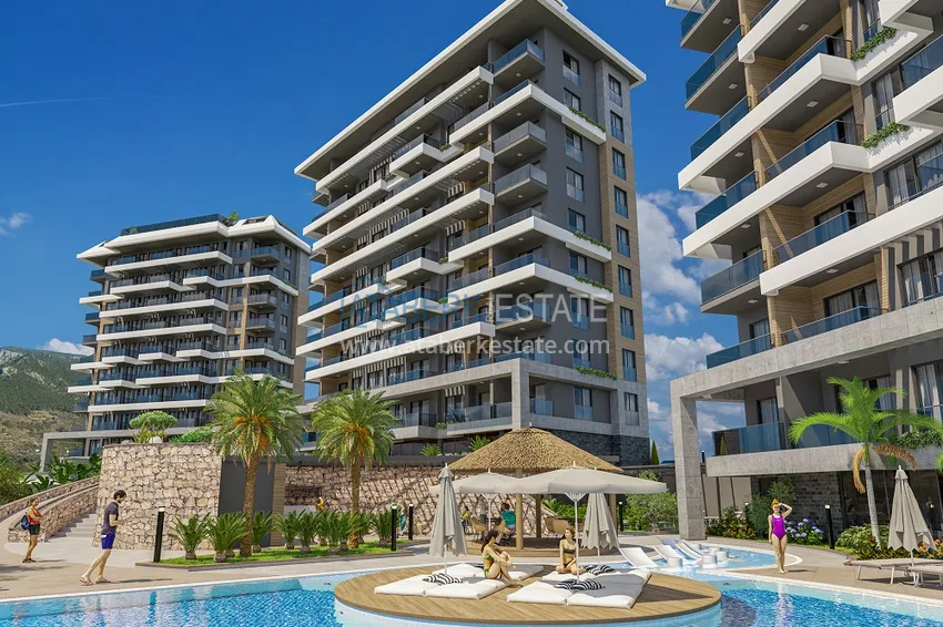 Квартира 1+1 от инвестора в строящемся комплексе – Алания, район Кестель 10 