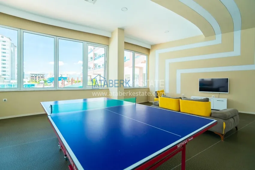 Пентхаус-студия с мебелью и видом на горы в Махмутларе, Алания   20 