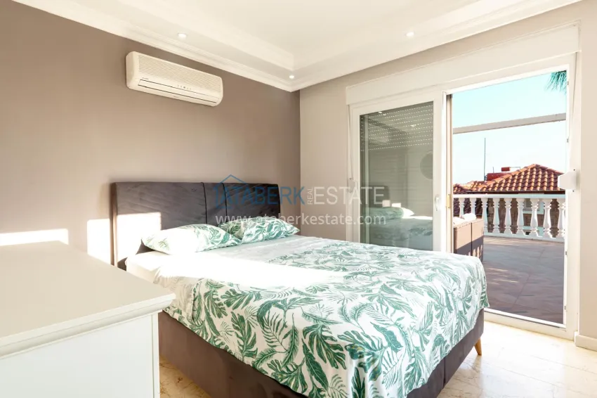 Приобрести Меблированная вилла 3+1 в Алании, с эффектным панорамным видом – горный район Тепе 19 