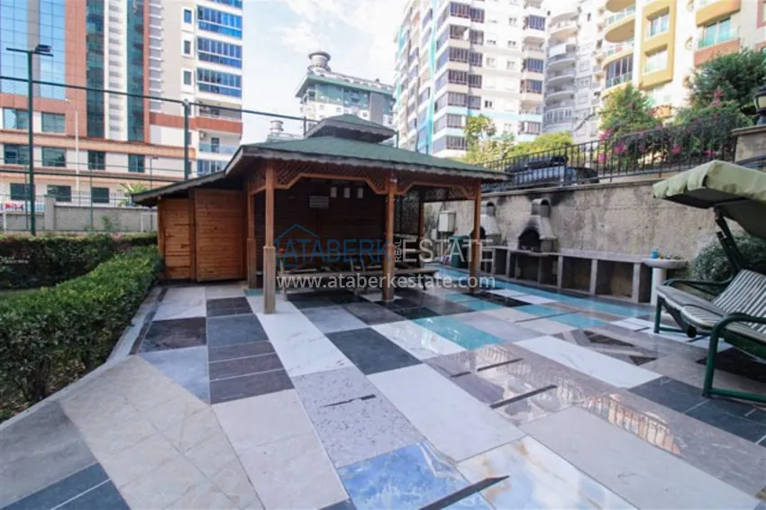 Квартира 1+1 с мебелью, видом на море и застекленным балконом - Алания, район Махмутлар 22 