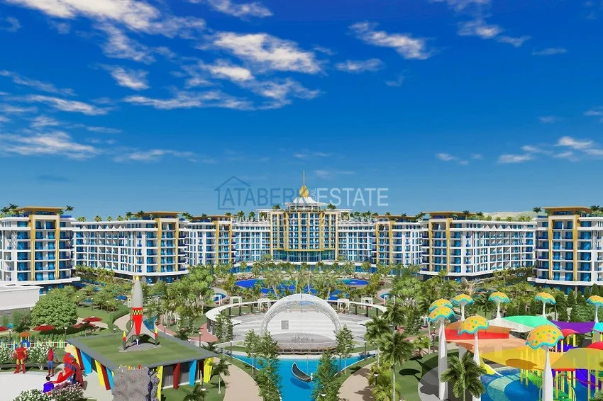 Квартира 1+1 в пятизвёздочном резорте - Алания, район Тюрклер  7 
