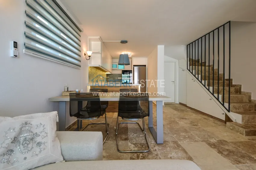 Приобрести Видовой дуплекс в комплексе таунхаусного типа на первой береговой - Алания, район Каргыджак 3