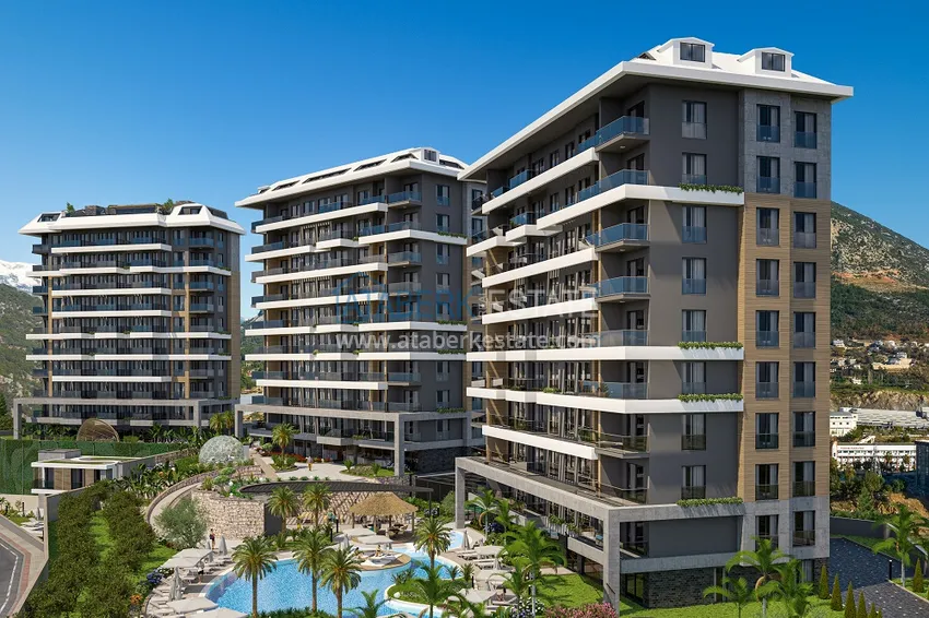 Квартира 1+1 от инвестора в строящемся комплексе – Алания, район Кестель 6 