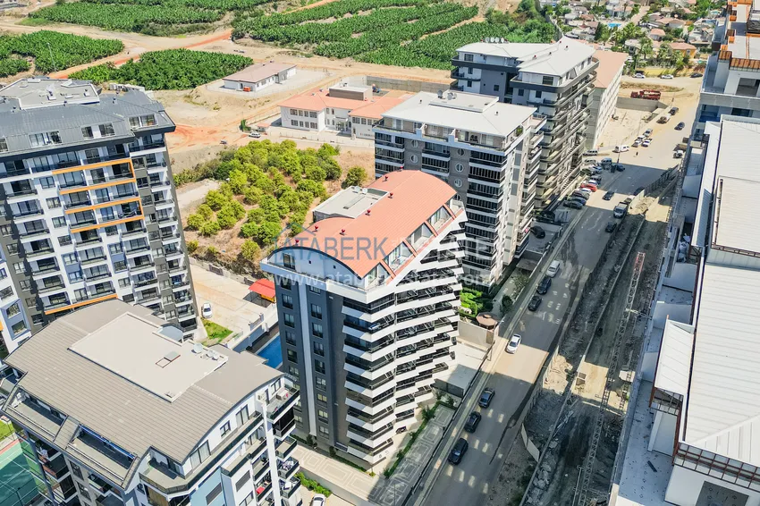 Уютная квартира 1+1 с мебелью, застекленным балконом и видом на горы — Махмутлар, Алания 2 