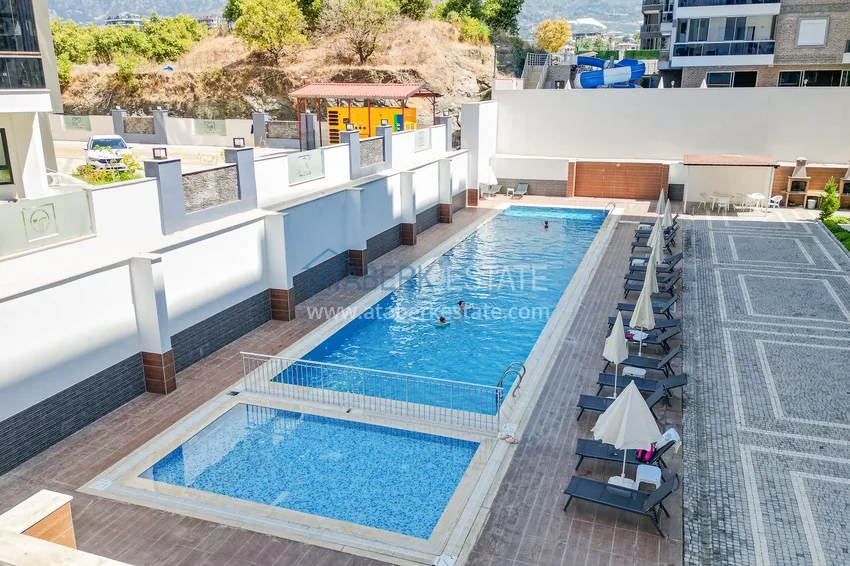 Уютная квартира 1+1 с мебелью, застекленным балконом и видом на горы — Махмутлар, Алания 6 