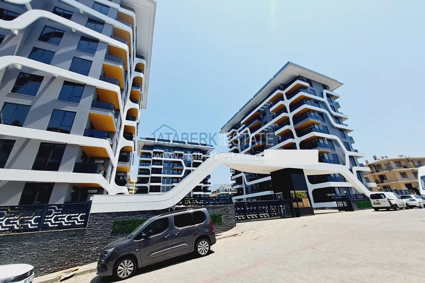 Квартира 1+1 от собственника  с частичным видом на море в элитном комплексе – Тосмур, Алания 4 