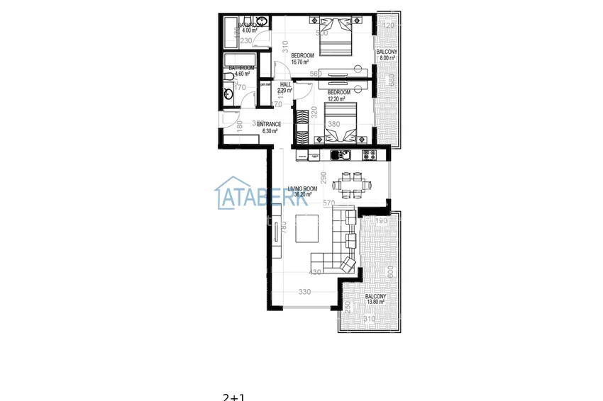 Купить дешево Стильная квартира 2+1 с мебелью в Махмутларе - престижный комплекс с инфраструктурой 1 