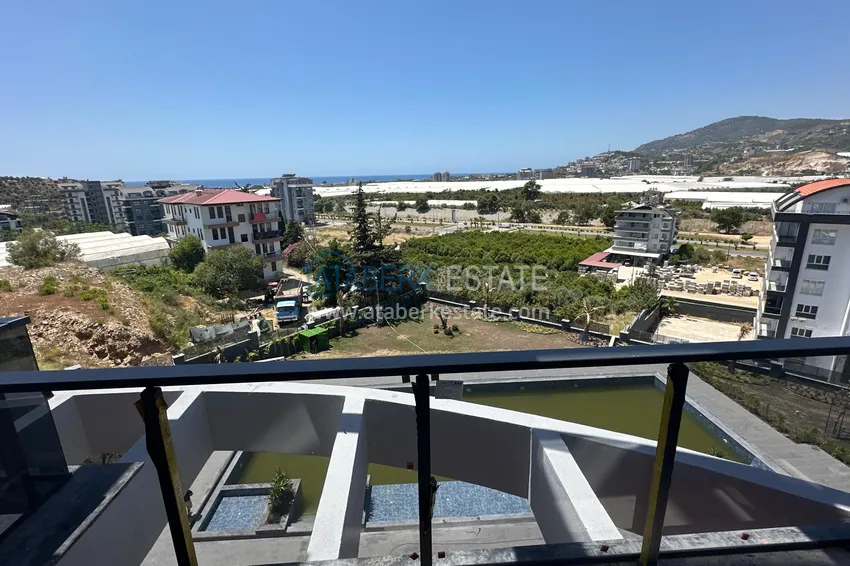 Приобрести Квартира 1+1 с видом на море и чистовой отделкой в новом комплексе - Алания, район Демирташ 9 