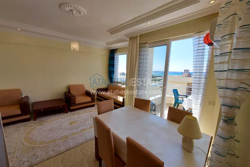 Приобрести Просторная видовая квартира 1+1 с мебелью, видом на море и террасой — Демирташ, Алания 3 