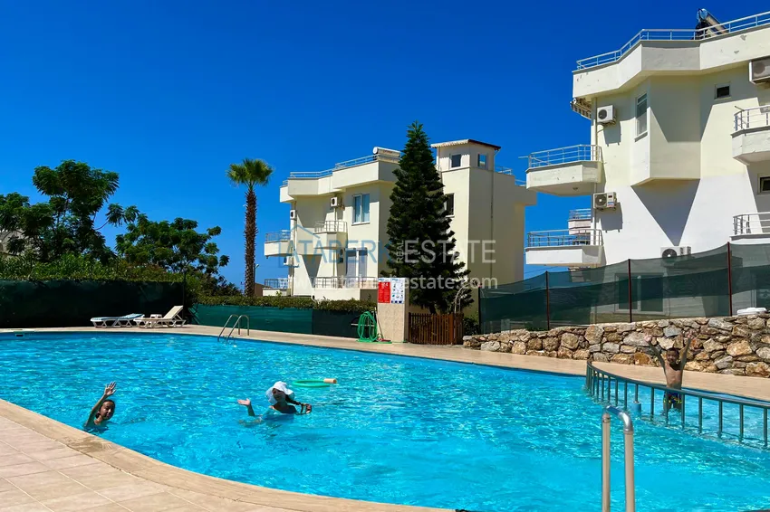 Просторная видовая квартира 1+1 с мебелью, видом на море и террасой — Демирташ, Алания 6 