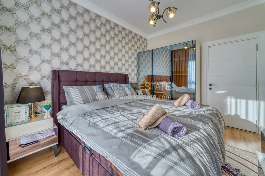 Приобрести Меблированная квартира 1+1 с видом на море в районе Кестель, Алания 12 