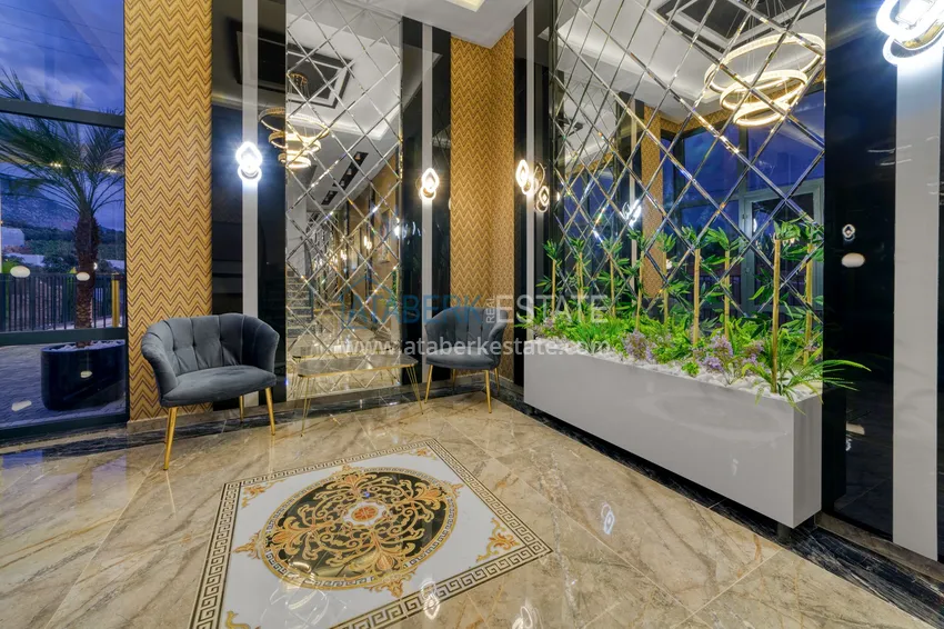 Меблированная квартира 1+1 с видом на море в районе Кестель, Алания 26 