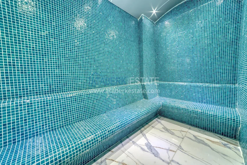 Меблированная квартира 1+1 с видом на море в районе Кестель, Алания 35 