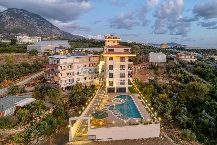 Меблированная квартира 1+1 с видом на море в районе Кестель, Алания 4 