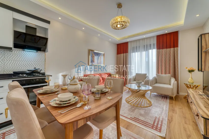 Приобрести Меблированная квартира 1+1 с видом на море в районе Кестель, Алания 6 