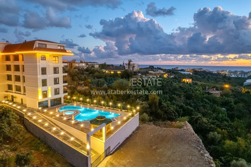 Меблированная квартира 1+1 с видом на море в районе Кестель, Алания 7 