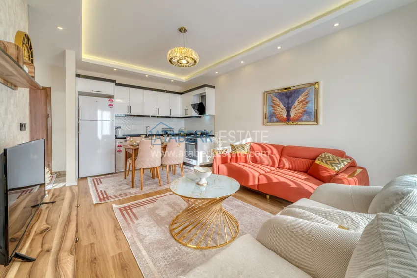 Приобрести Меблированная квартира 1+1 с видом на море в районе Кестель, Алания 9 