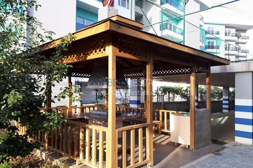 Трехкомнатная квартира с мебелью в благоустроенном комплексе – район Оба, Алания 13 