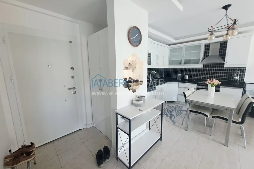 Приобрести Квартира 1+1 с мебелью в районе Оба, Алания - застекленный балкон, 1 этаж 1 