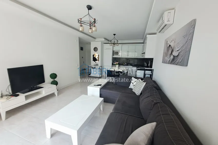 Приобрести Квартира 1+1 с мебелью в районе Оба, Алания - застекленный балкон, 1 этаж 3 